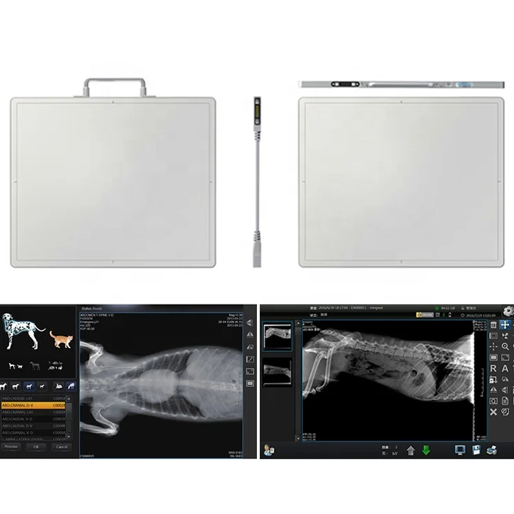 Медицинский проводной ветеринара 3543 14x17 v Цифровой X-Ray плоский Veterinari портативный беспроводной детектор для рентгеновских