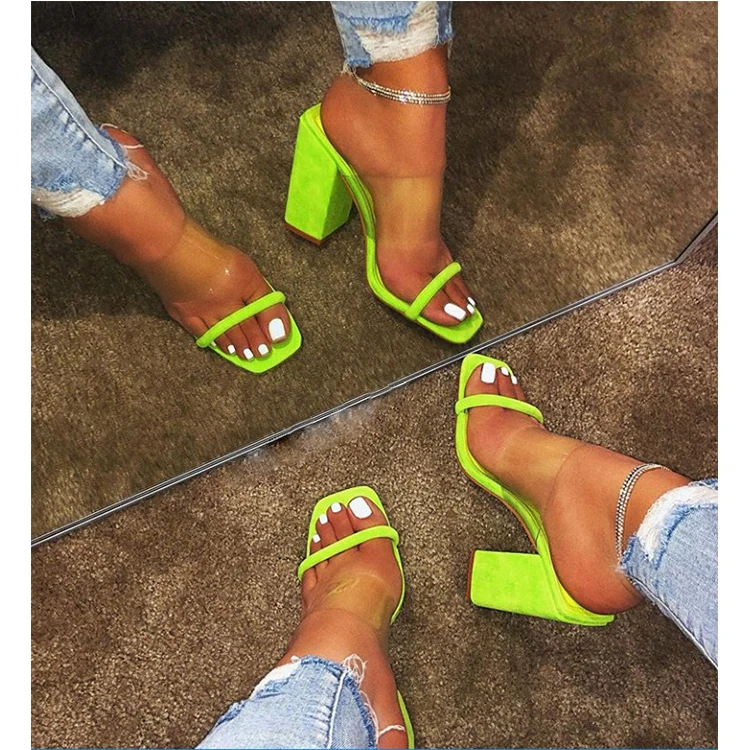 
Sexy Women Ladies High Heel Transparent Sandals Candy Color Open Toes Cheap Summer Heel Sandals 
