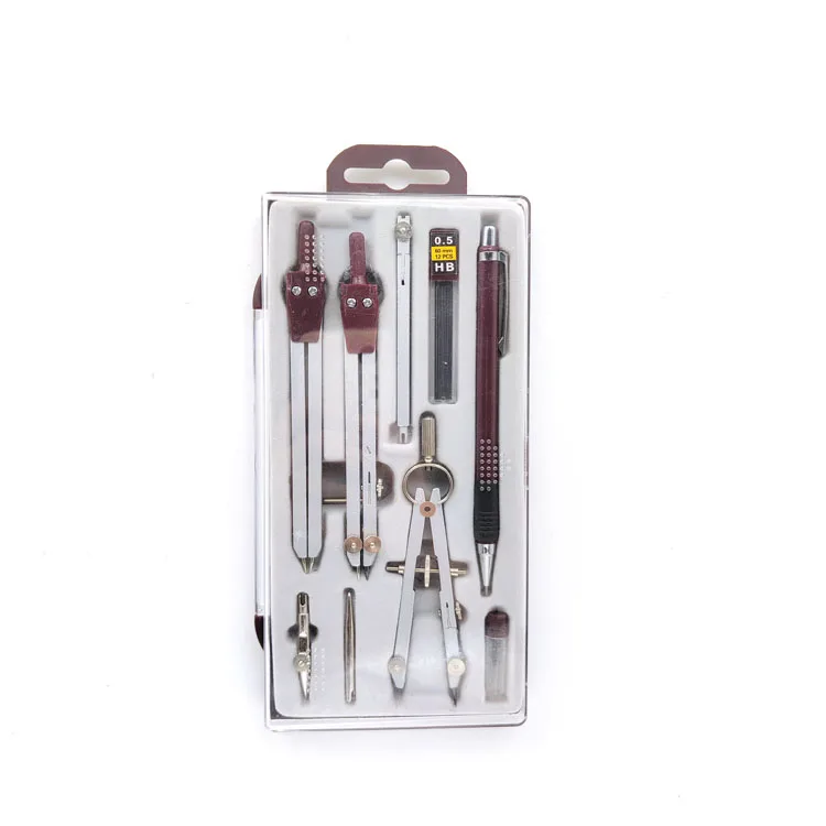 All in One Professional 9pcs Mathematical Instruments Geometry Set Maths for Drawing