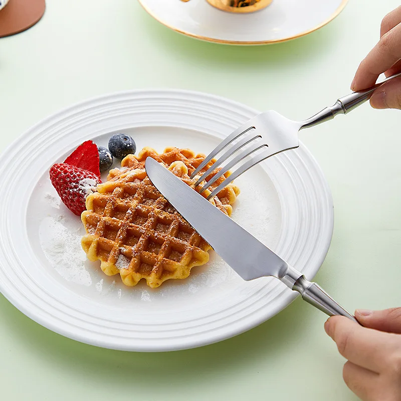 High Quality Stainless Steel 18/10  Silver Cutlery Set Gold Matte Party Flatware