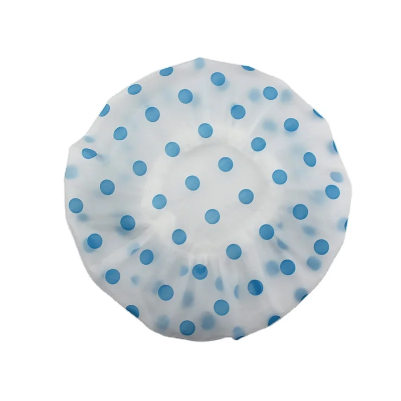 Hair Salon Bathroom Products Waterproof Thicken Elastic Plastic Bath Hair Hat Reusable PEVA Shower Cap