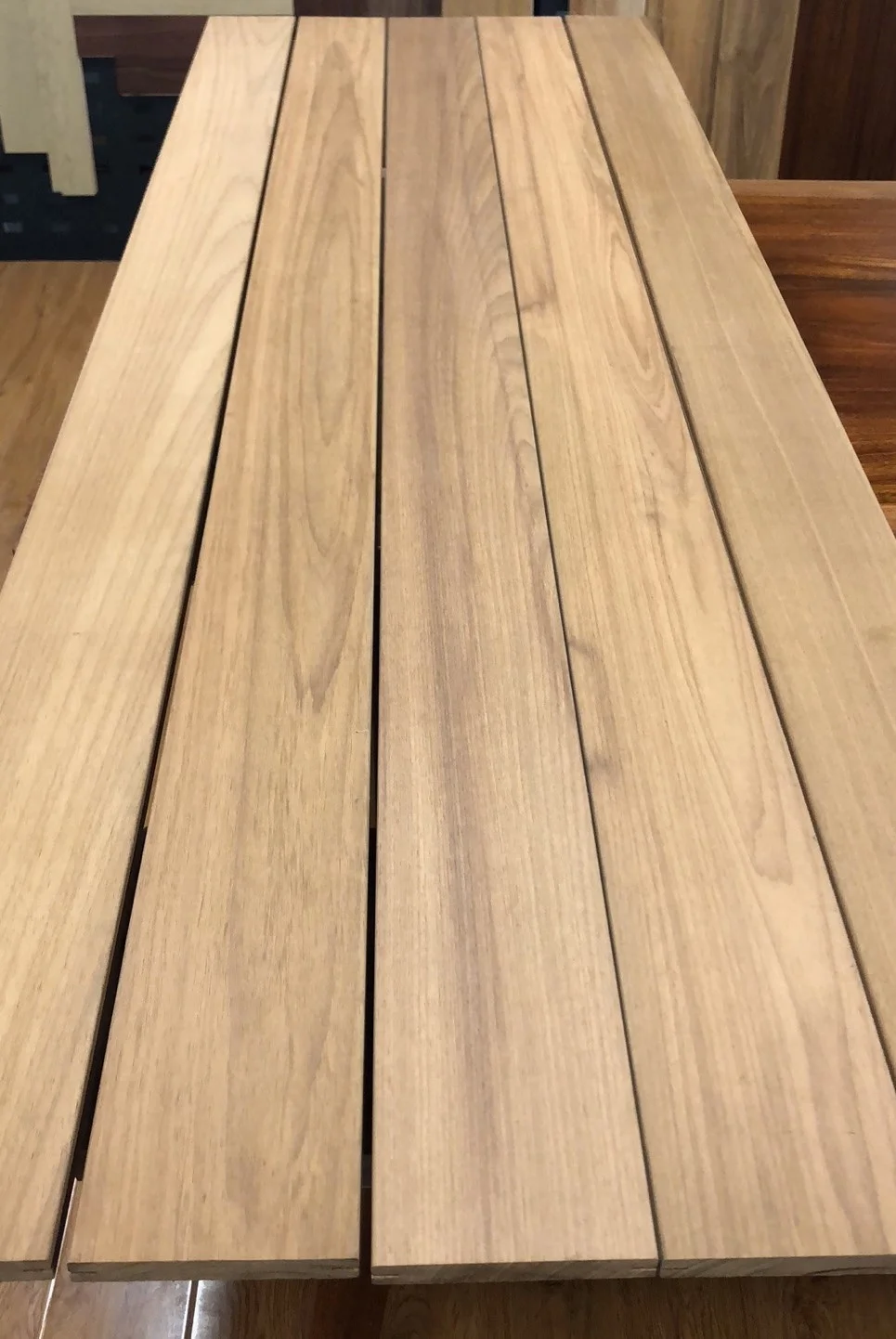 wholesale Pregroove golden teak timber decking