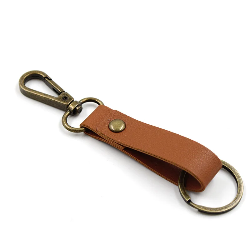 New arrived Leather Valet Keychain Leather Key Chain with Belt Loop Clip for Keys