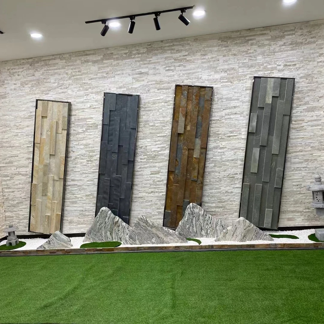 Натуральный сланцевый камень для разделения лица, плитка из сланцевого камня, декоративные настенные облицовочные панели для камина