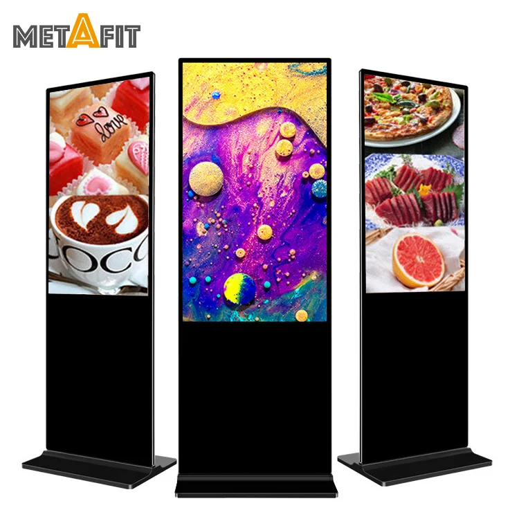 Metafit Floor Standing Vertical Interactive Digital Signage Totem LCD TV Touch Screens Kiosk Advertising Display for advertising