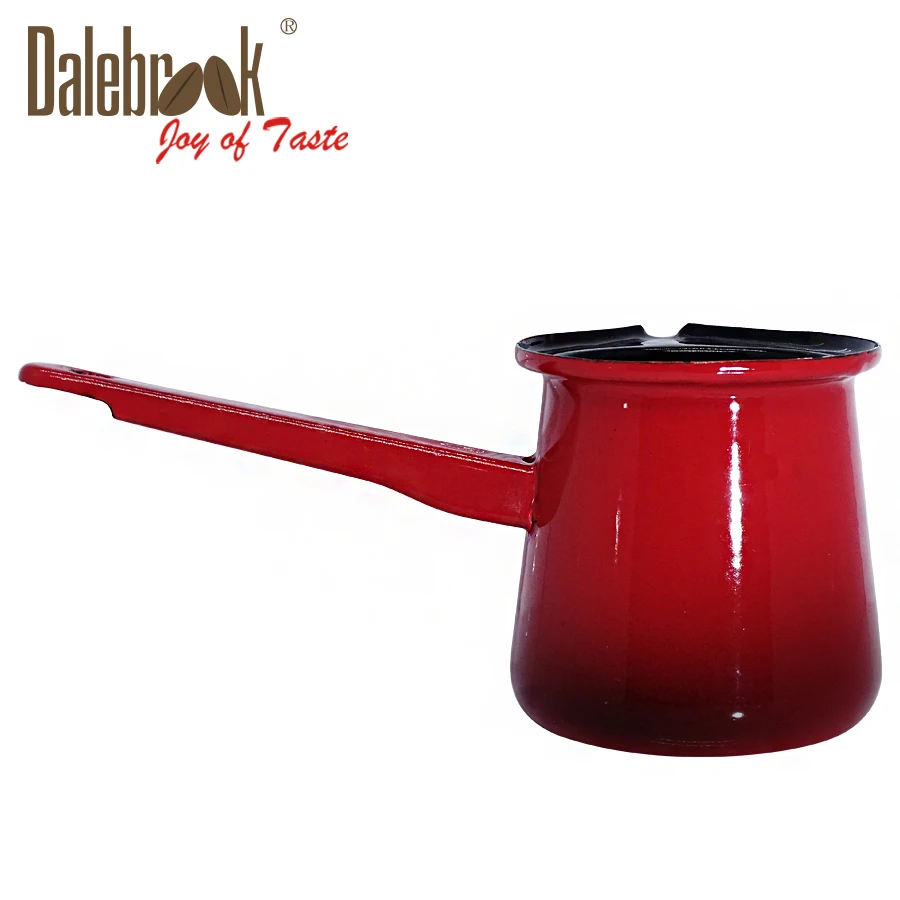 
Dalebrook Turkish Coffee Pot Arabic Coffee Warmer Greek Cezve Ibrik Enamel Ceramic Coffee Mug Cup Tea Milk Pot Cookware Set 