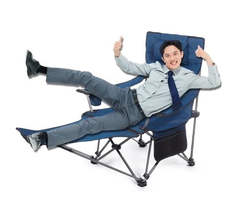Outdoor folding camping portable beach chair with thickened backrest fishing chair office lunch break indoor lounge chair