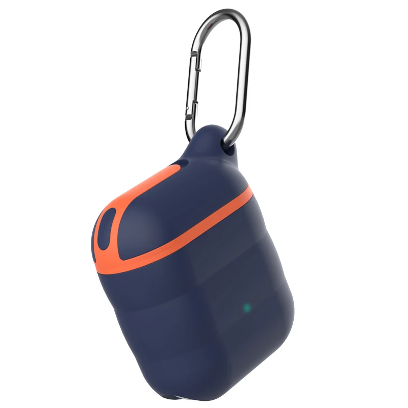 Беспроводной синий зуб наушники утолщаются силиконовый чехол для airpods крышка
