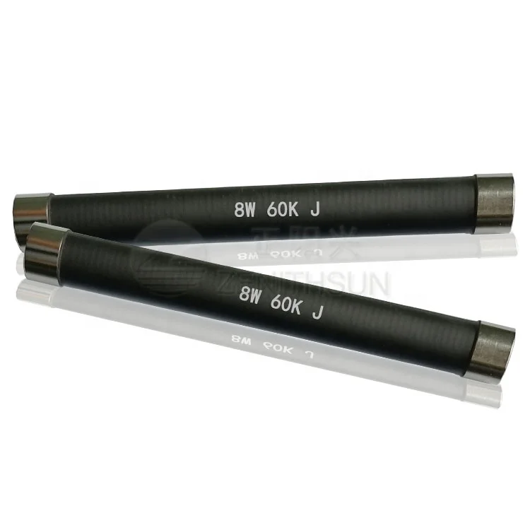 60Watt  Thick Film Ceramic Cylindrical  Non-inductive High Voltage Resistors