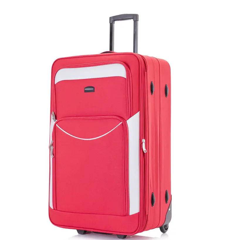 High Quality huaiyu luggage suitcase set Customized Logo Soft Eva Red travel bags luggage set trolley suitcase