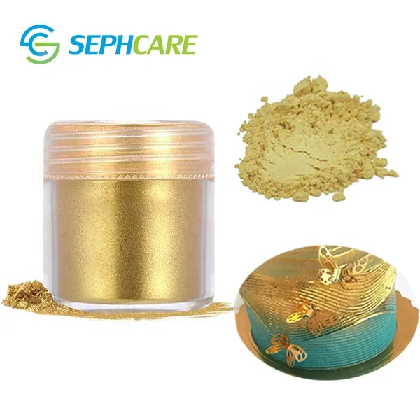 Sephcare Edible Dye Food Coloring glitter Metallic luster Pearl Mica Pigment Gold powder Food Additives