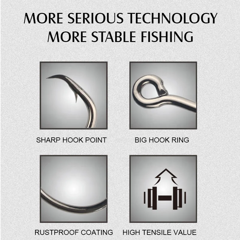 OEM  3/0~14/0  High carbon steel black nickel deep sea tuna hook marlin hook shark hook