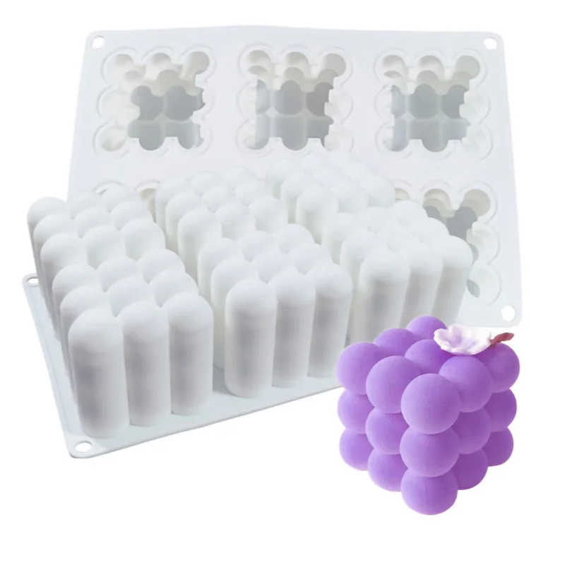 Silicone bubble candle multi-purpose magic ball silicone material ice cream ball 3D spherical ice sculpture making silicone mold