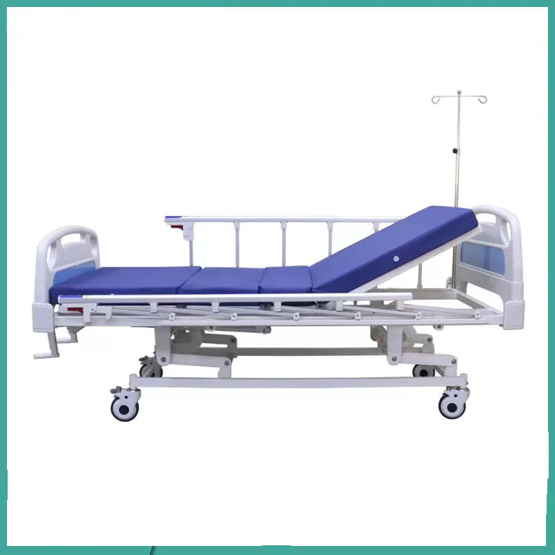 Hospital  Two Crank Swing  Bed   Patient Bed 3 Function Nursing Manual Medical Bed