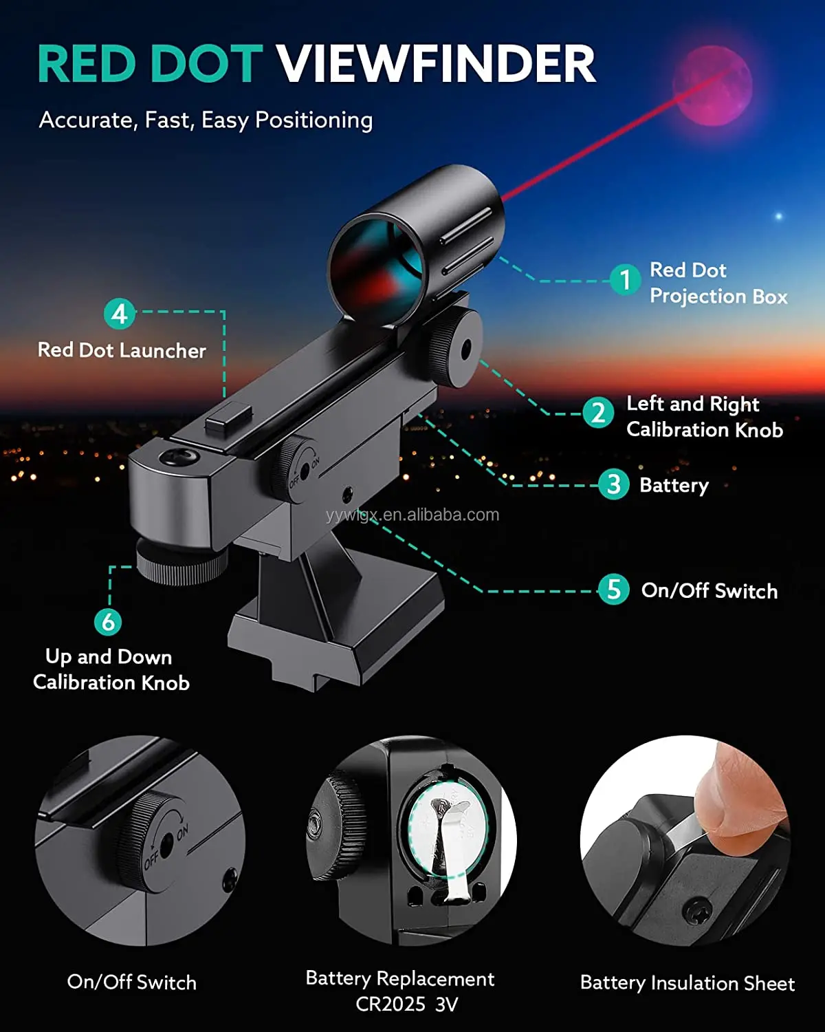 Telescope astronomical 70090 telescope 90mm Aperture and 700mm Focal Length with red dot scope Stainless steel adjustable tripod