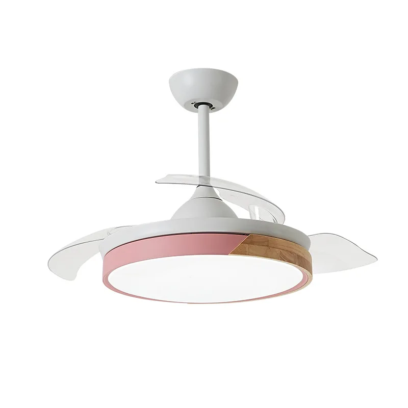 Modern Designer Decorative Retractable Ceiling Light Bedroom Fancy Remote Control Vintage Led Ceiling Fans Chandelier