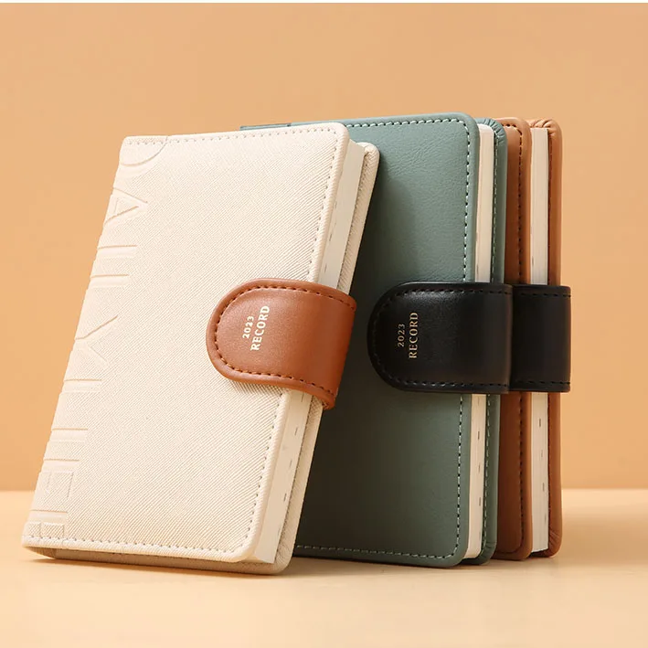 Wholesale A6 kawaii magnetic closure cute pocket planner notebook with lock and pen
