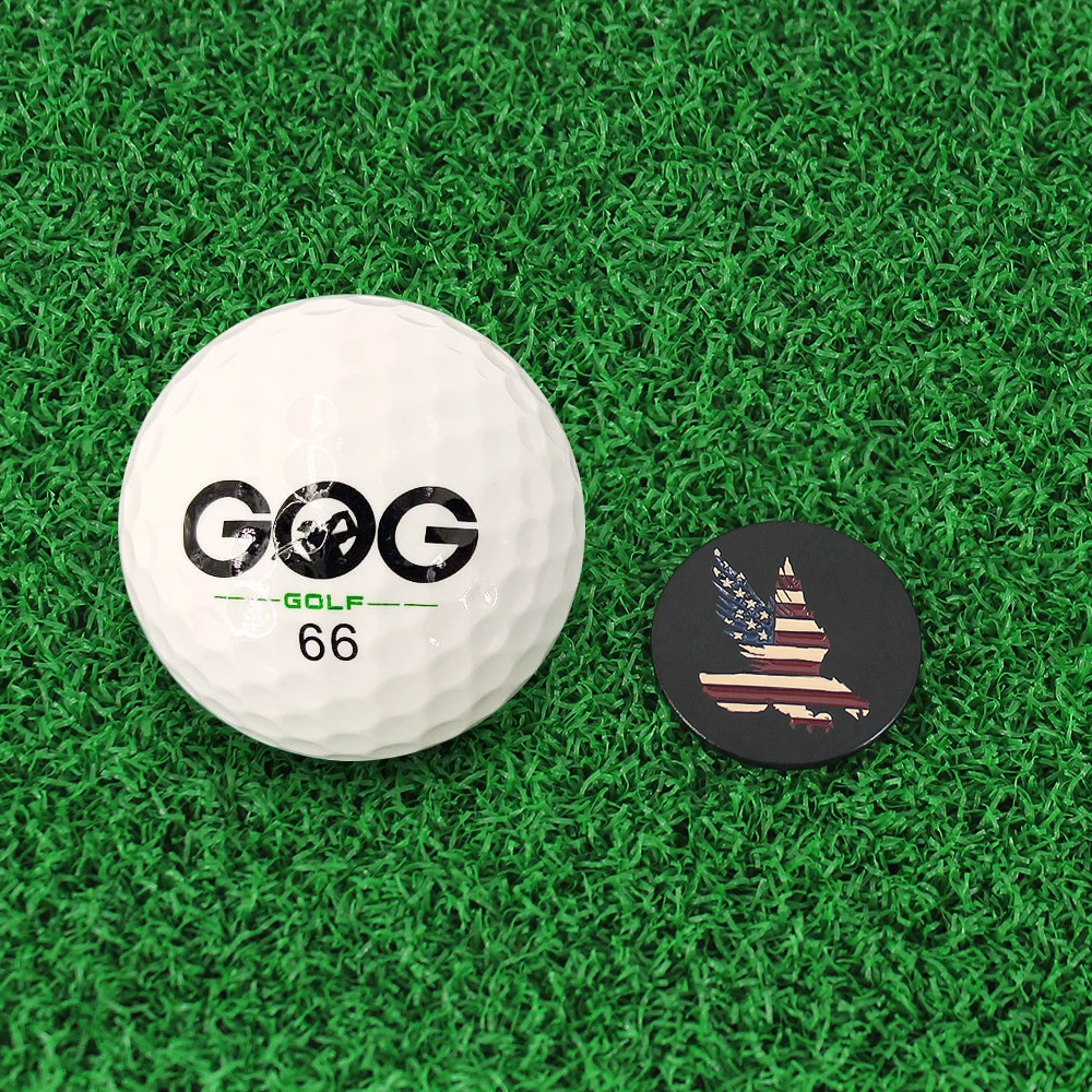 Golf Ball Mark with Golf Hat Clip Magnetic Alloy Birdie One Putt Eagle Tiger Cap Glove Design Magnetic Golf Ball Marker Hat Clip