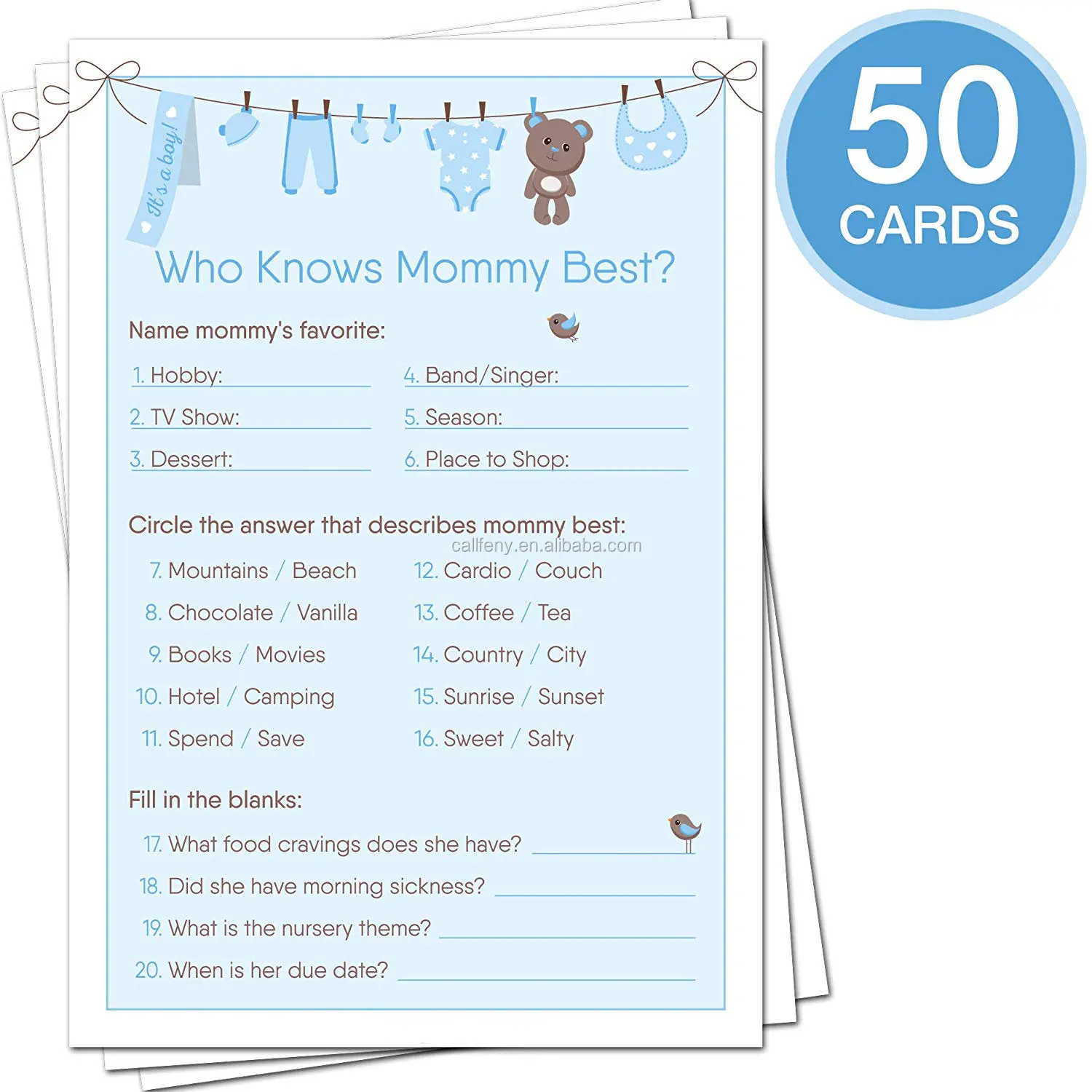 Детские праздничные украшения для мальчиков, игры для будущей матери для мальчиков, включая набор из 5 мероприятий, по 50 карт, 250 упаковок