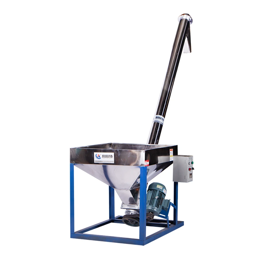 Factory Price Stainless Steel Screw Conveyor Feeder Loader, Industrial Use With Hopper Auger Feeding loader Machine
