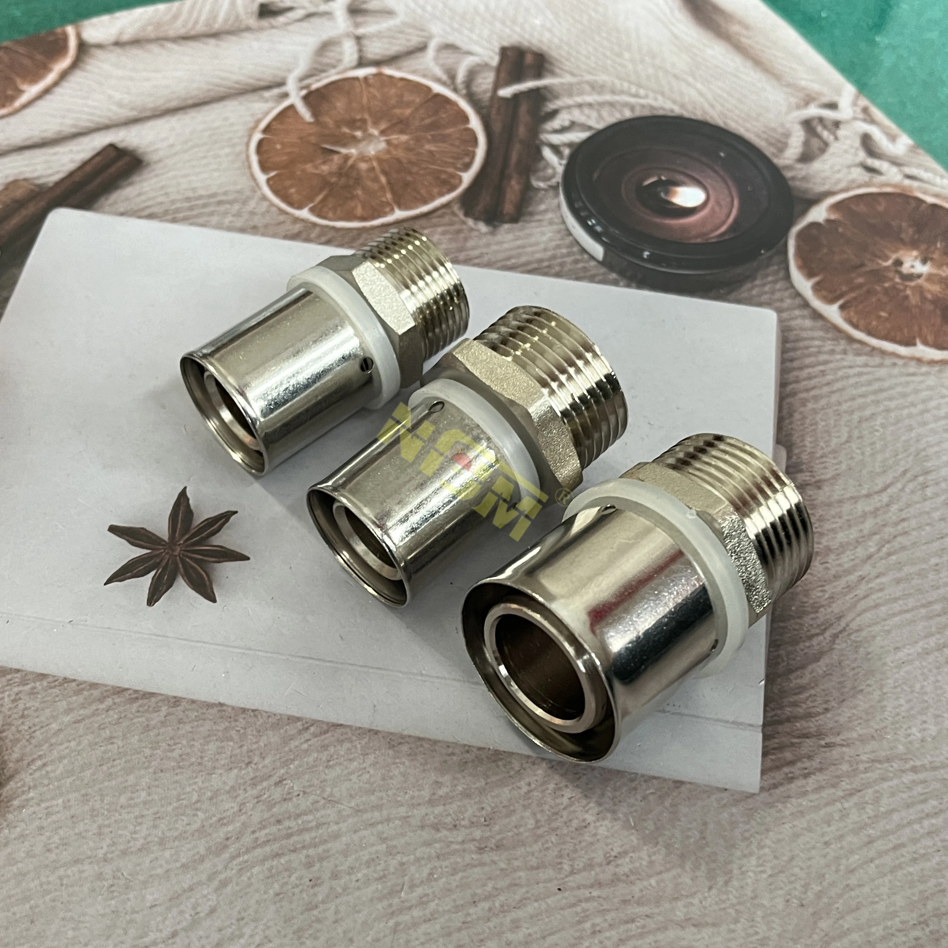 NFJM Brass Press Fitting PEX Crimp Fittings PEX Al PEX Fittings For Water Heating