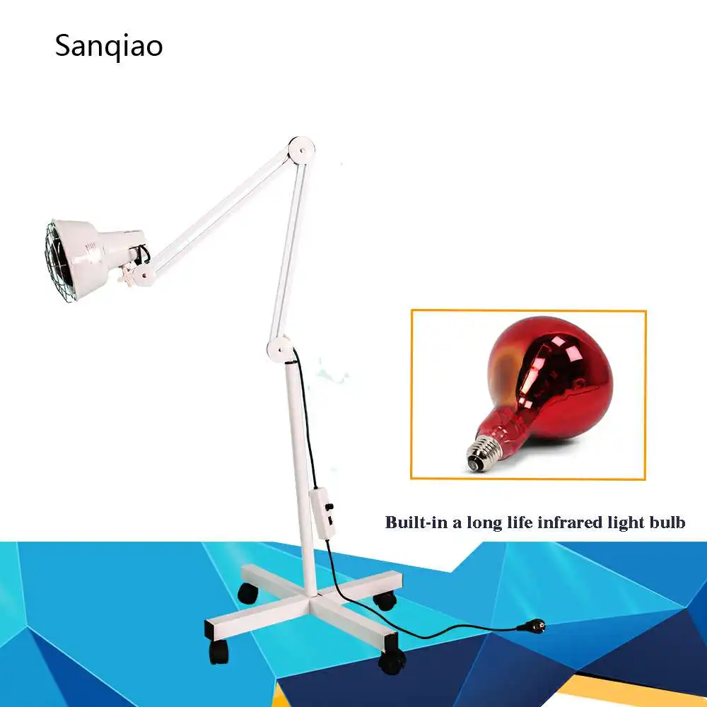 
Beauty Treatment Dimmable Heat with Stand Infrared Heat Lamp Medical 275W Thermotherapy Pain Relief IR Heating Floor Lamp 