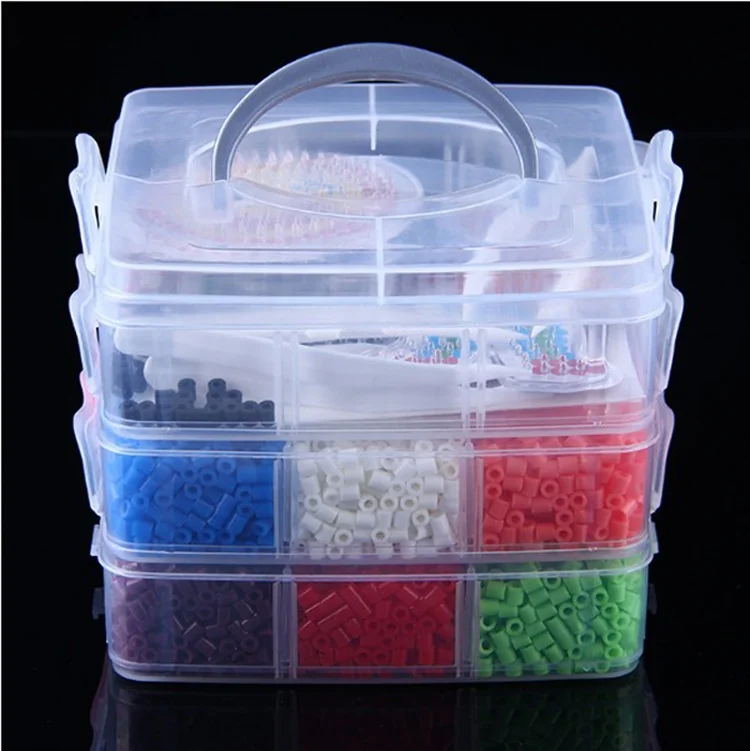 Wholesale 3 layered box cheap price diy 5mm perler beads kit