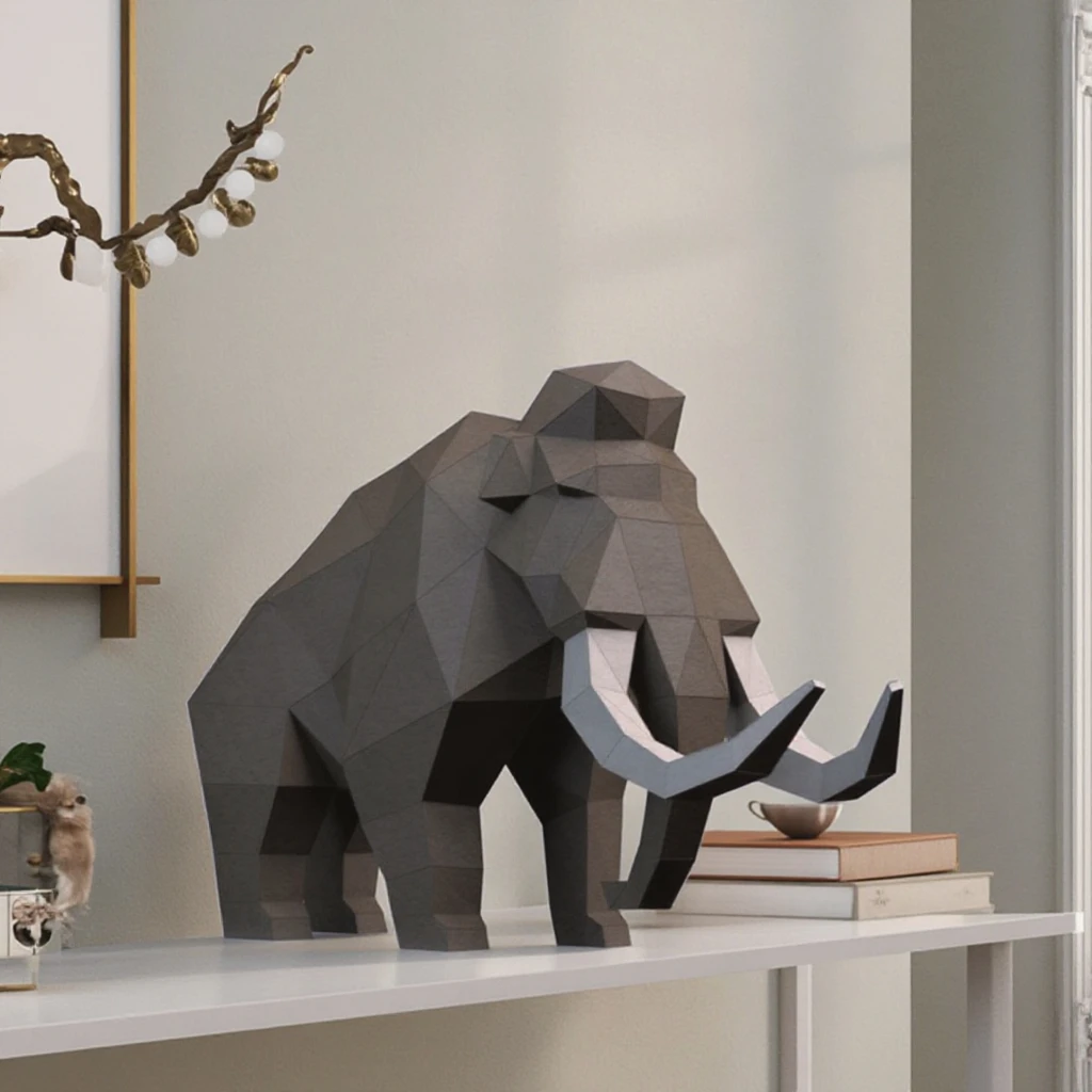 Mammoth 3D origami paper Charming home decoration living room educational hobby and holiday party DIY origami paper