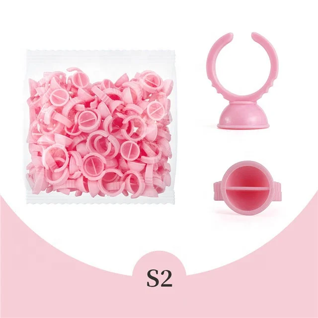 Ring Eyelash Blossom Pigment Cup Grafting False Eyelashes Pink Blossom Glue Ring