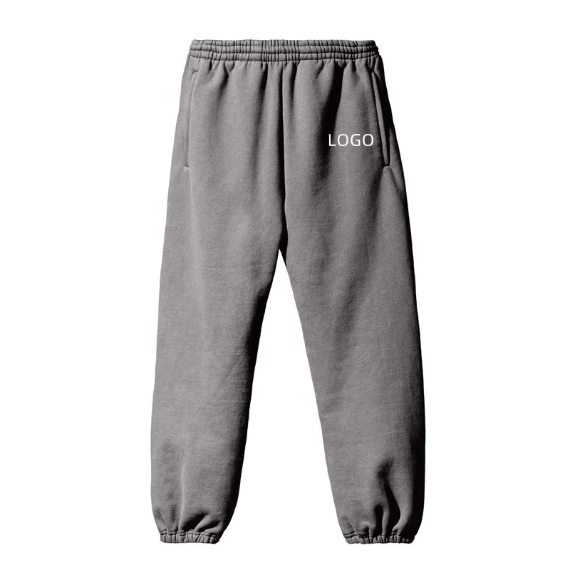 Oem Customized Blank Sweatpants Men Streetwear 100% Pure Cotton Trousers Custom Logo Printing Men Sweatpants Bulk