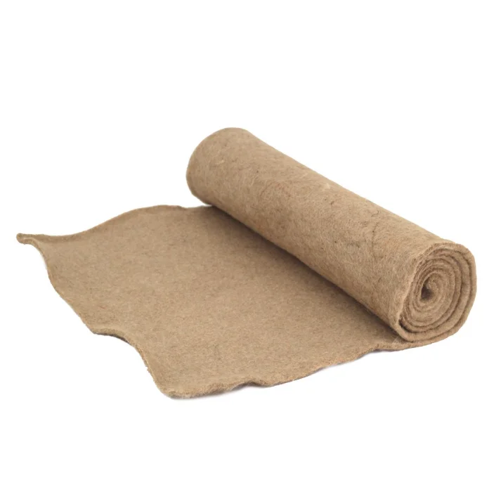 100% high quality Jute Felt Jute Biodegradable Fabric Eco Friendly Biodegradable Nonwoven Jute Felt Fabric Roll