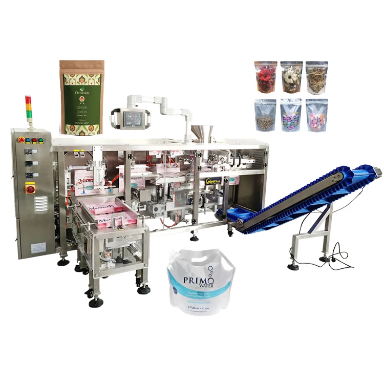 Automatic Soft Sweets Gummy Worms Candy Premade Pouch Linear Doypack Packing Machine