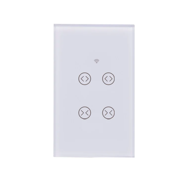 US Tuya zigbee Controlled Curtain Switch/Smart Life App Curtain Switch Compatible with Alexa/Google Home/White/2 way 3gang
