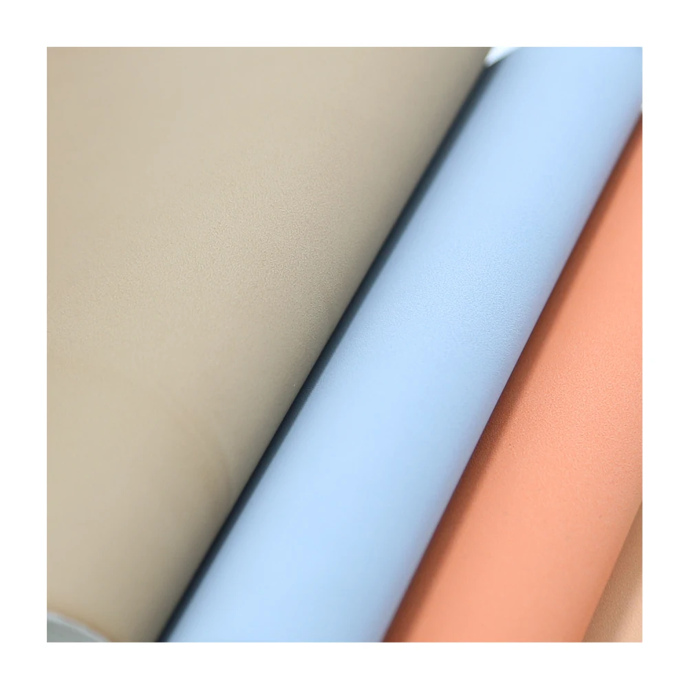 Hot quality multi color soft Anti-Mildew brush woven PU Synthetic Leather For making shoe upper Handbag