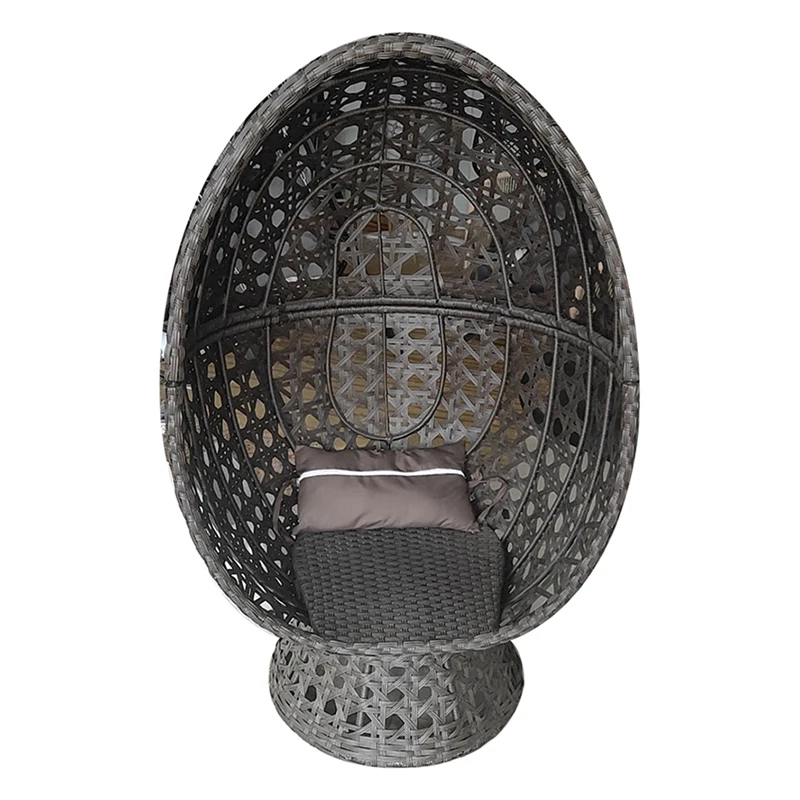 Outdoor Garden Sets Patio Rattan Wicker Egg Chair With Cushion For Garden And Balcony Use