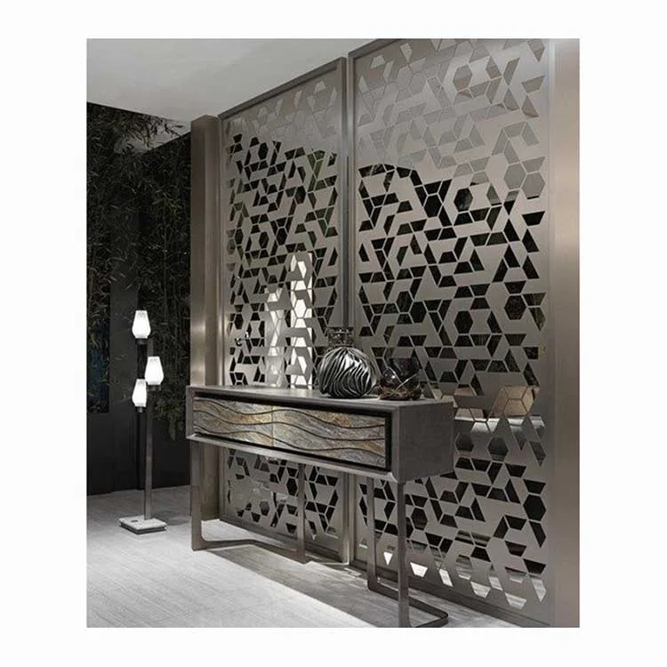 Customized Laser Cut Metal Screen Panels Outdoor Decorative Metal Screen Restaurant Partition