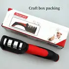 4 in 1 Manual Knife Sharpener Household Diamond Steel Kitchen Accessory with 4 Stages Multi-Task Handle