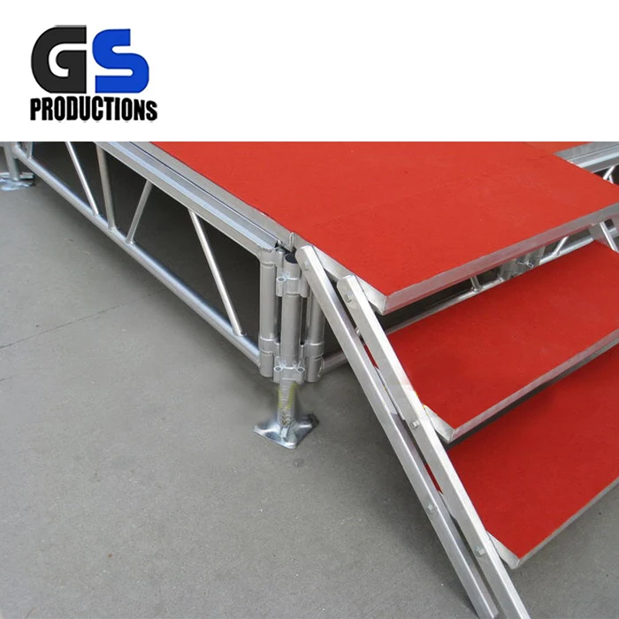Cheap Price Platform Stage Aluminum Portable Folding Mobile Adjustable Stage Stairs