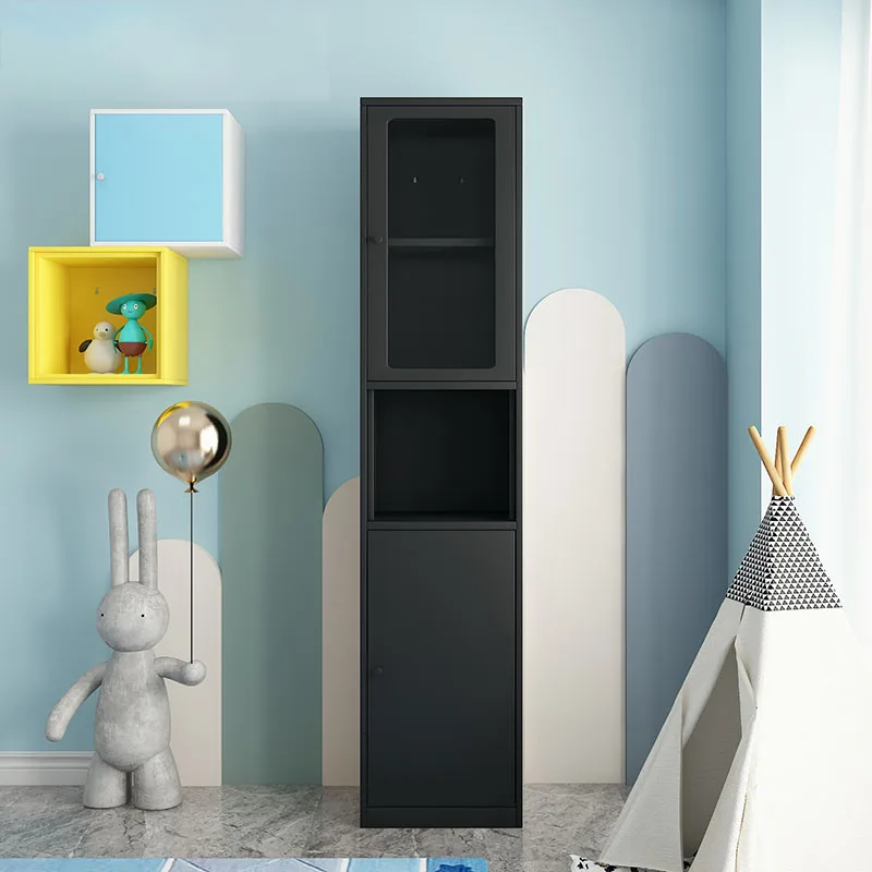 single glass door bookcase Metal school or home supply cabinet Home toy display cabinet Office filing storage cabinet