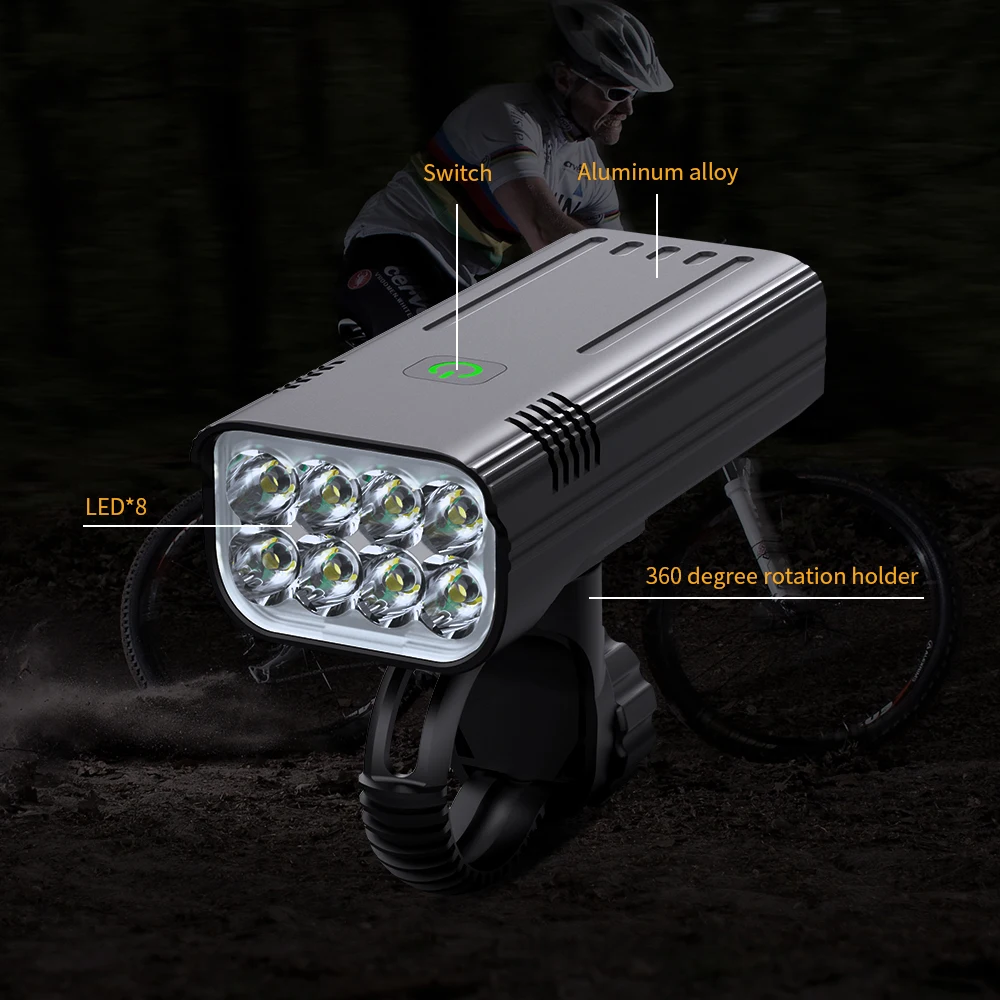 Huanuoda best rechargeable smart silicone waterproof super bright USB rechargeable road led bike front flash light