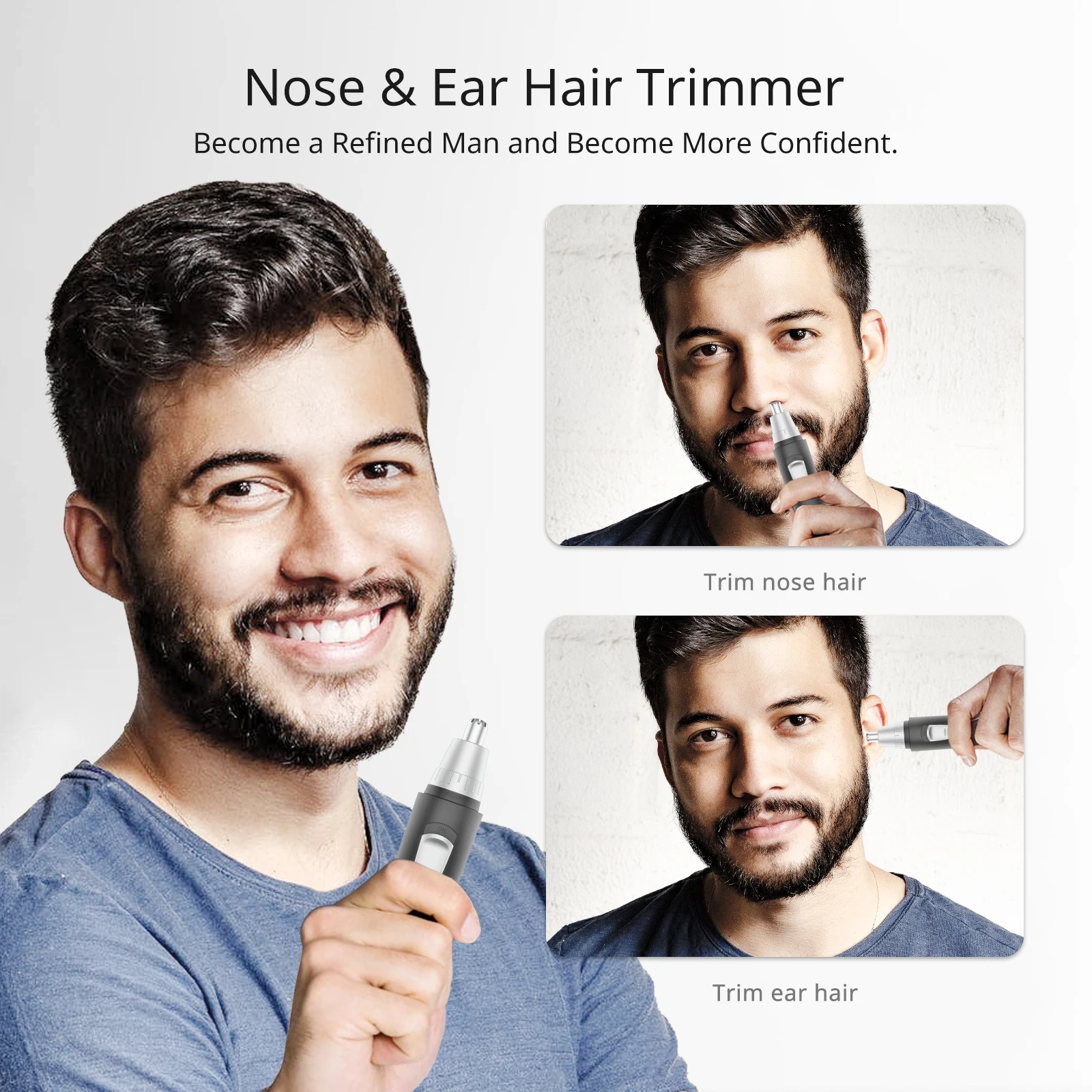 Customize Wholesale Cheapest Nose Hair and Ear Hair Trim Together Nose Ear Trimmer Nose Hair Cutter 3 in 1 for Man and Women
