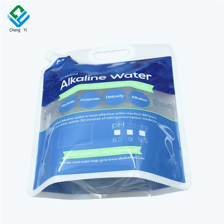 Water portable packing bag  stand up spout pouch 5L 10L 20L Customizable size/logo