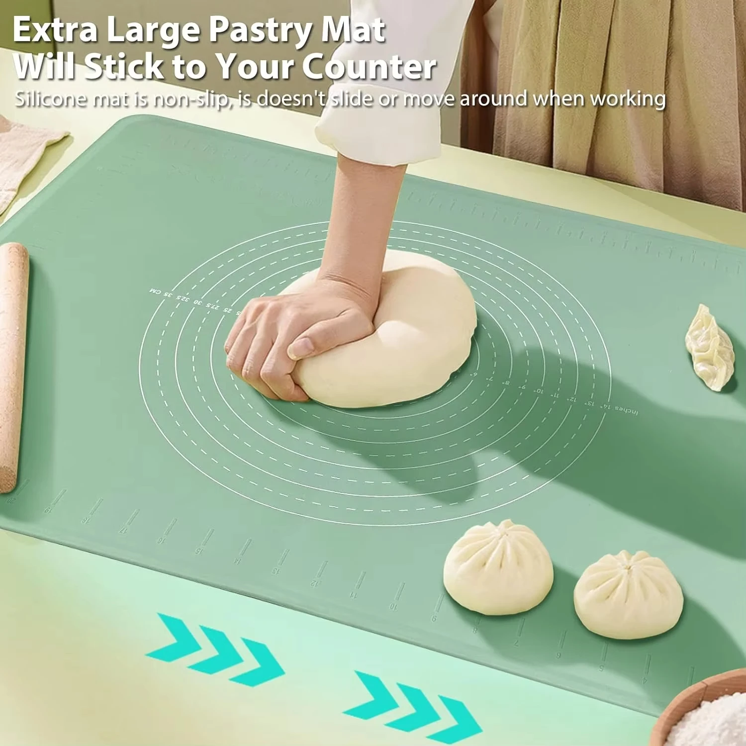 Extra Large Baking Mat Silicone Pad Sheet Baking Mat for Rolling Dough Pizza Dough Non-Stick Maker Holder Kitchen Tools