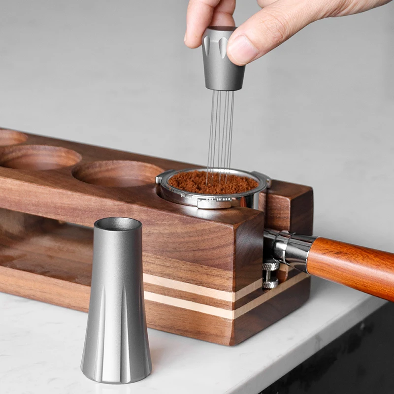 Espresso Coffee Stirrer Coffee Tamper Espresso Tamper Coffee Distributor Powder Leveler for WDT Tools 8 Needle pins