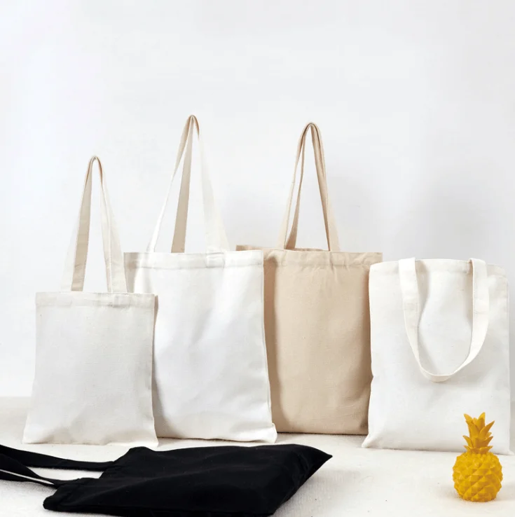 8oz 10oz 12oz 20oz 100% Polyester Sublimation Tote Bag Supplier White Blank Cotton Canvas Tote Bag Sublimation for Promotion