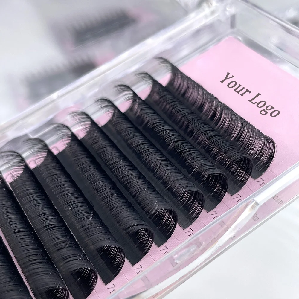 Wholesale Cashmere Full Lash Tray Supply Matte Black Silk Mega Russian Classic Luxury Volume Individual Eyelash Extension cils