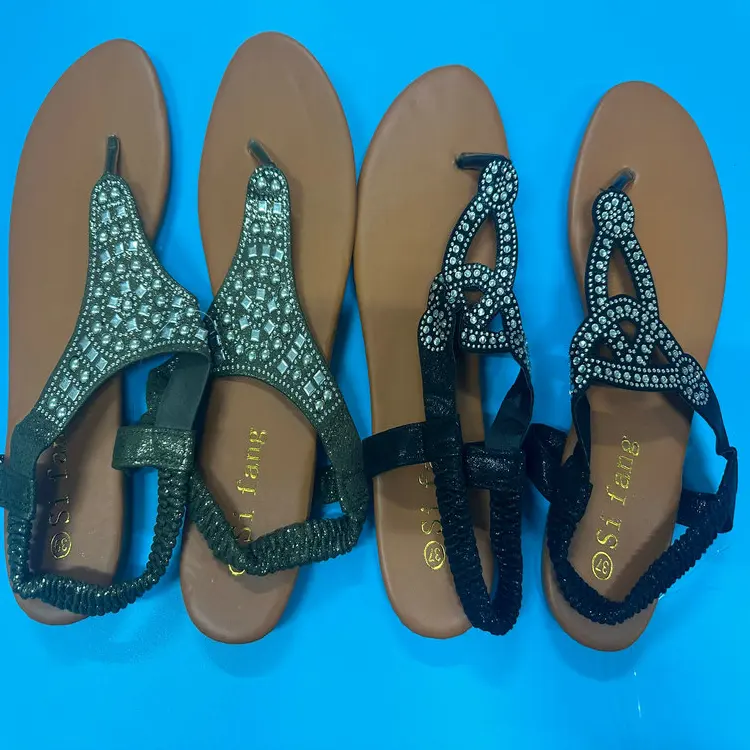 1.15 Dollars Model SJX035 Size 35-41 Wholesale Ready Fast Delivery Shower Slippers Latest Sandals For Women And Ladies