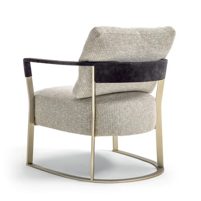 Comfortable Luxury Bedroom Furniture Lobby Fabric Velvet Dining Hotel Arm Chairs