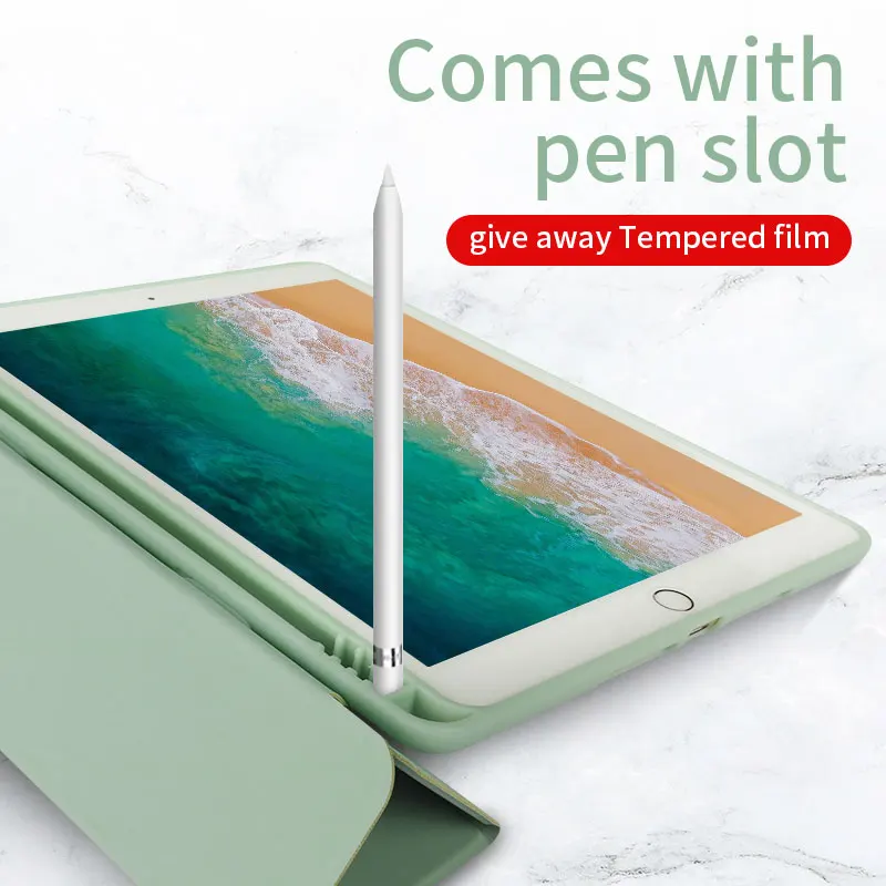  Заводская поставка цена со скидкой новый дизайн разумный всасывающий экран fuction планшет для ipad 9 7 2018 чехол из искусственной кожи