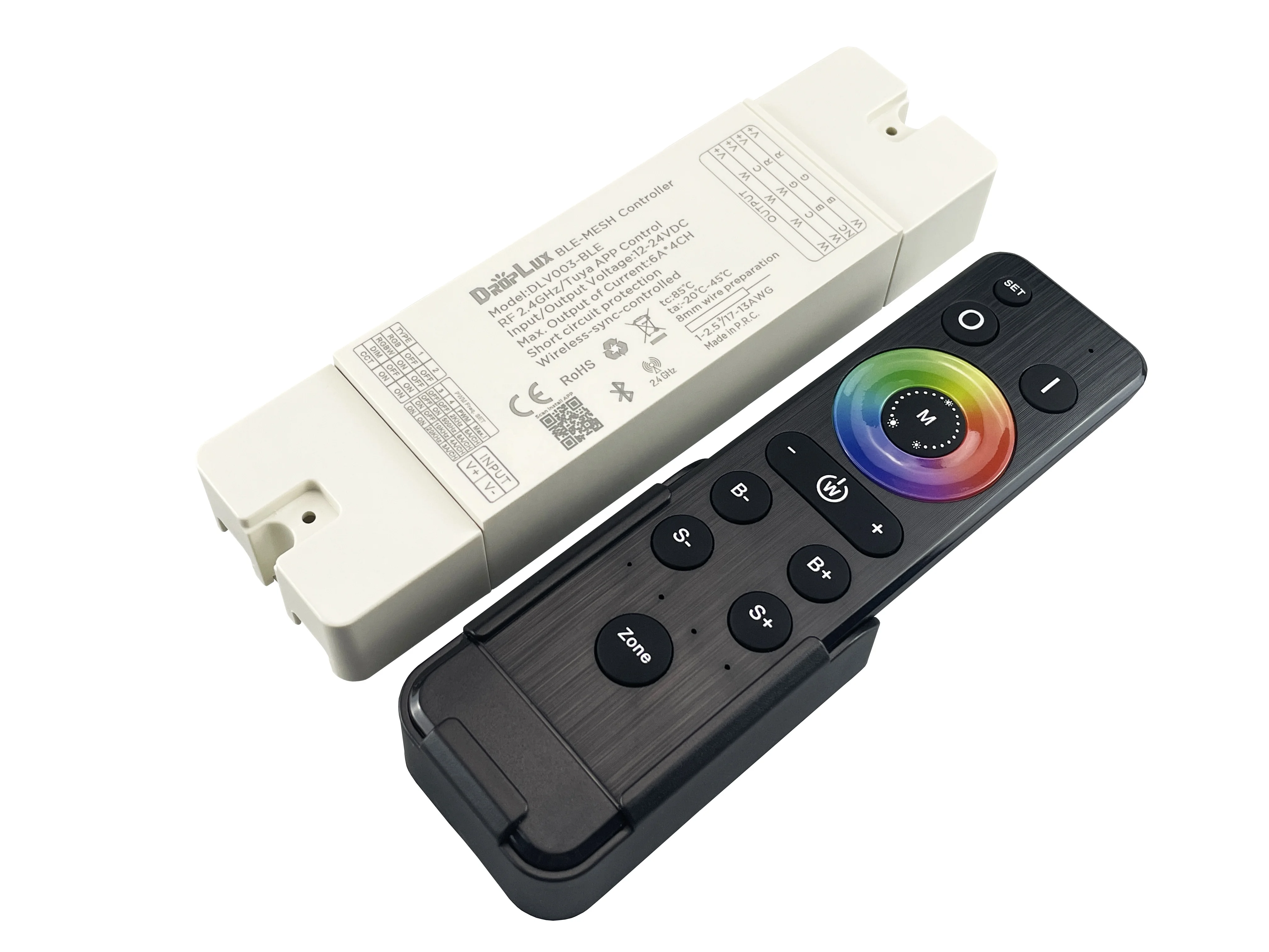 Светодиодный контроллер 4 в 1 DIM/CCT/RGB/RGBW/RGBCW PWM Регулируемый беспроводной сетчатый для светодиодной ленты 2 4G